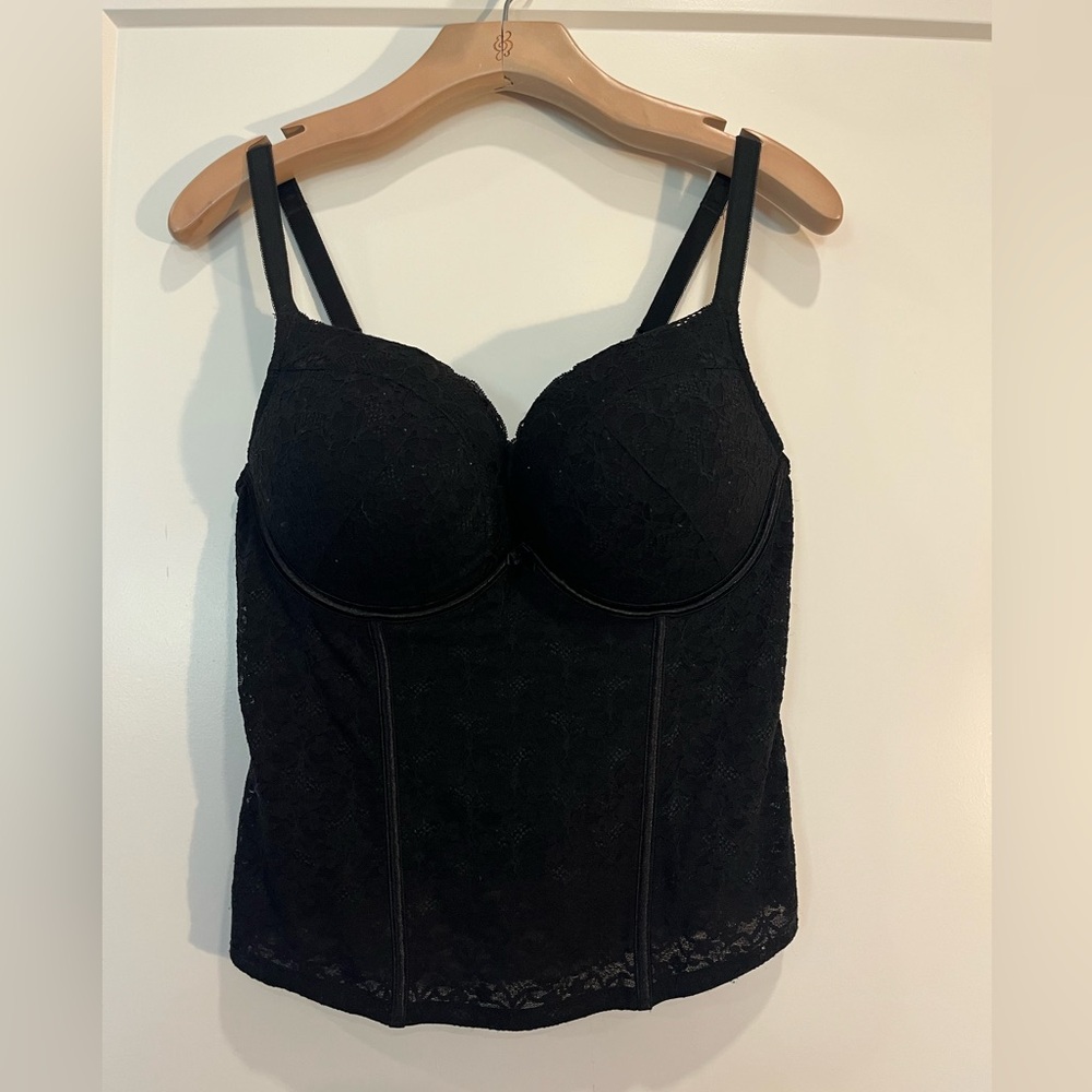 Torrid Semi-sheer Lace Corset Top/Bra Goth Witchy Sexy Feminine Sz L